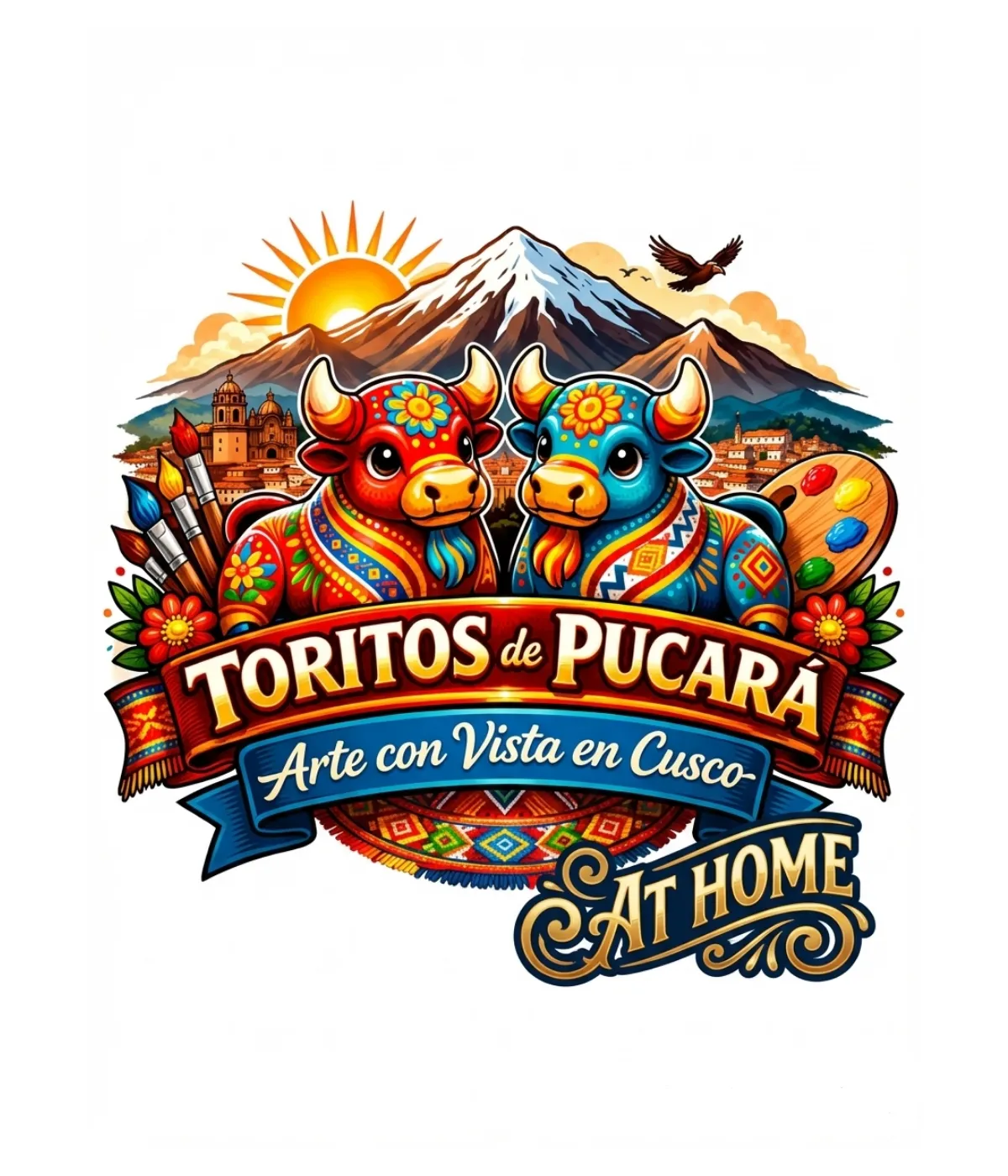 Pintado de Toritos de Pucara Machu Picchu 360